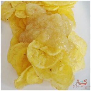 plantain chips on a flat surface
