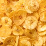 crispy homemade plantain chips with kosher salt