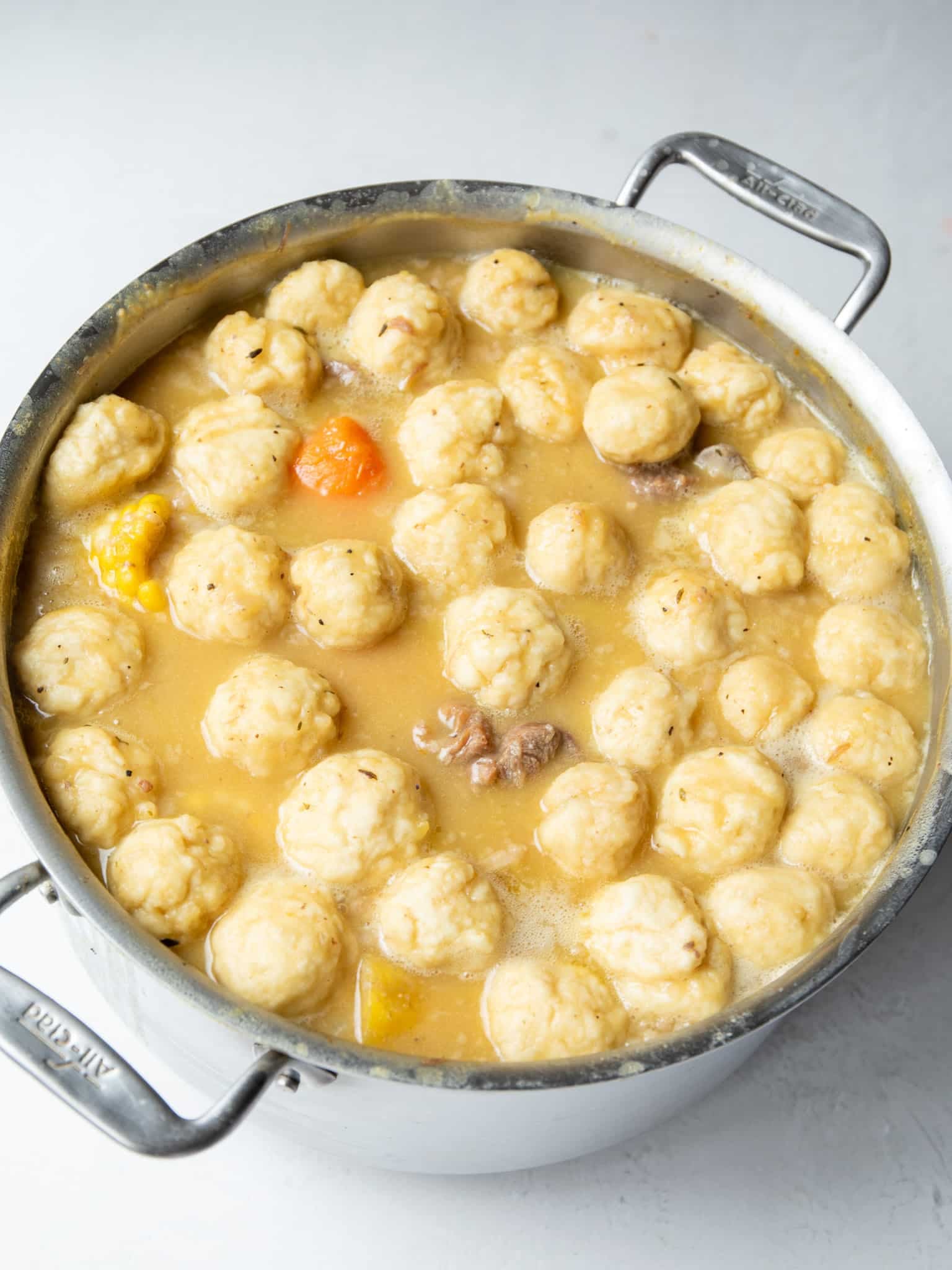 Fluffy Dumplings in Caribbean Oxtail Soup