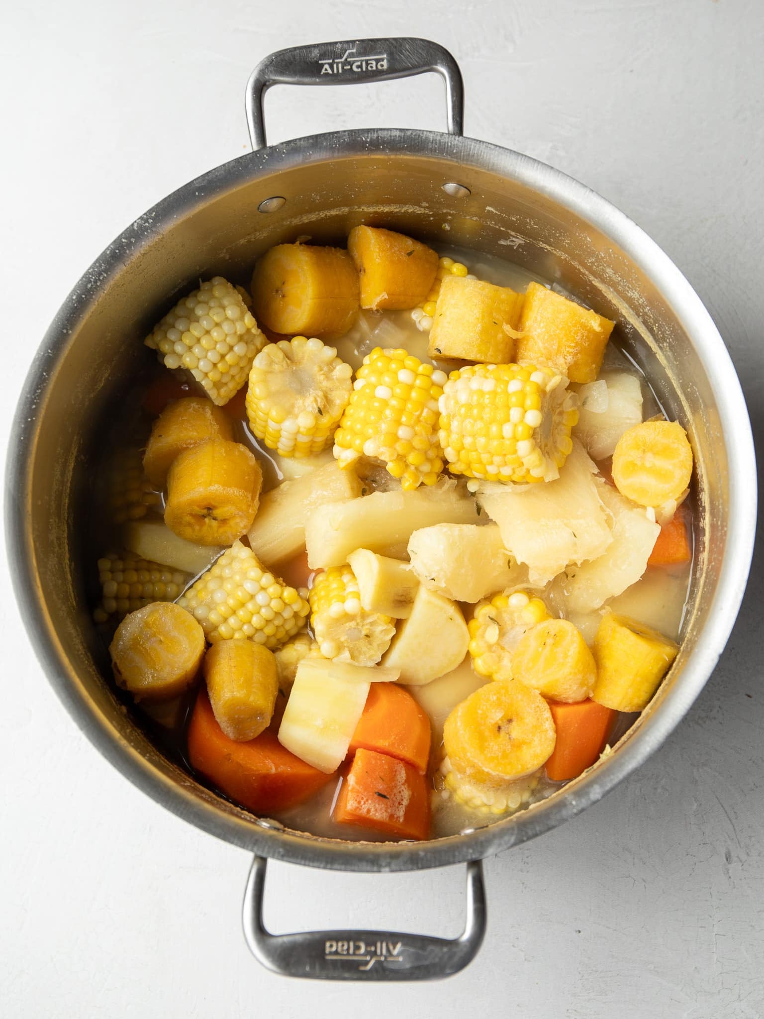 Ground Provisions Cooked for Caribbean Oxtail Soup
