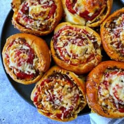A plate of delicious beef pinwheels