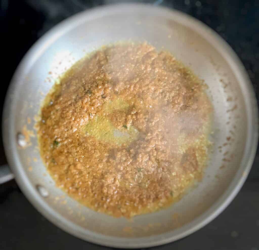 Curry Masala in a frying pan