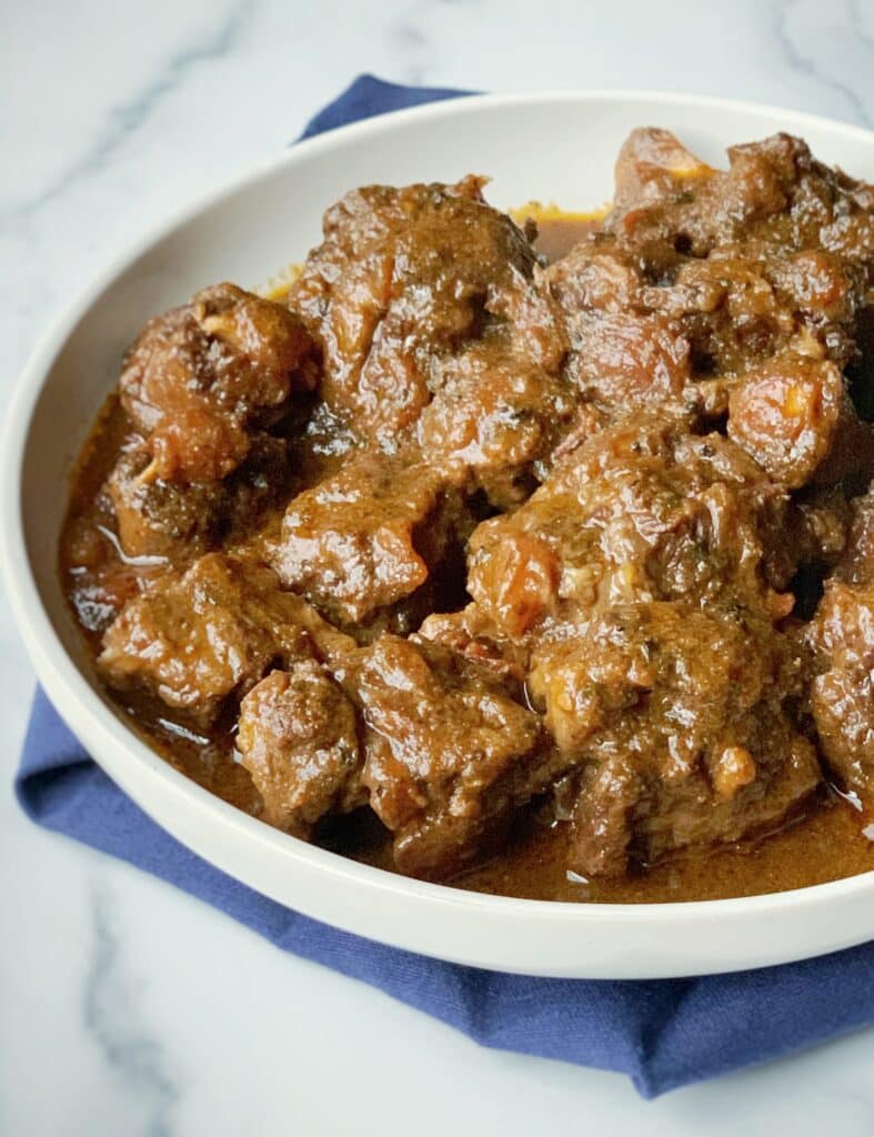 a bowl of oxtail stew