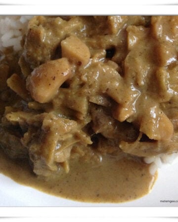 close up view of Guyanese Katahar Curry