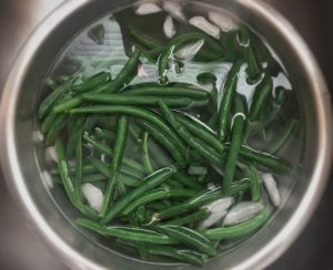 ice bath for green beans