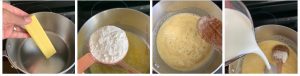 4 step visual for how to make roux