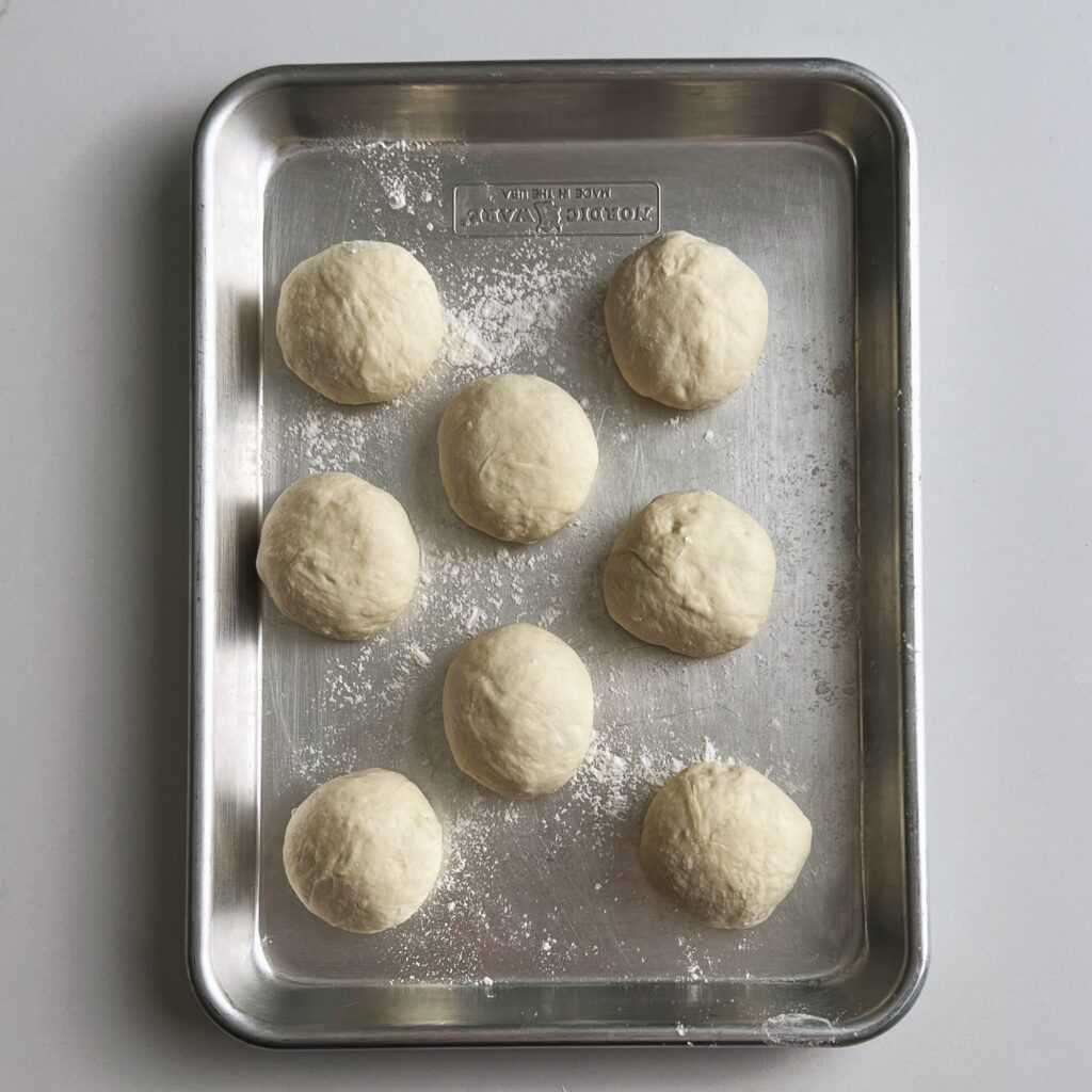 potato roti dough divided into balls