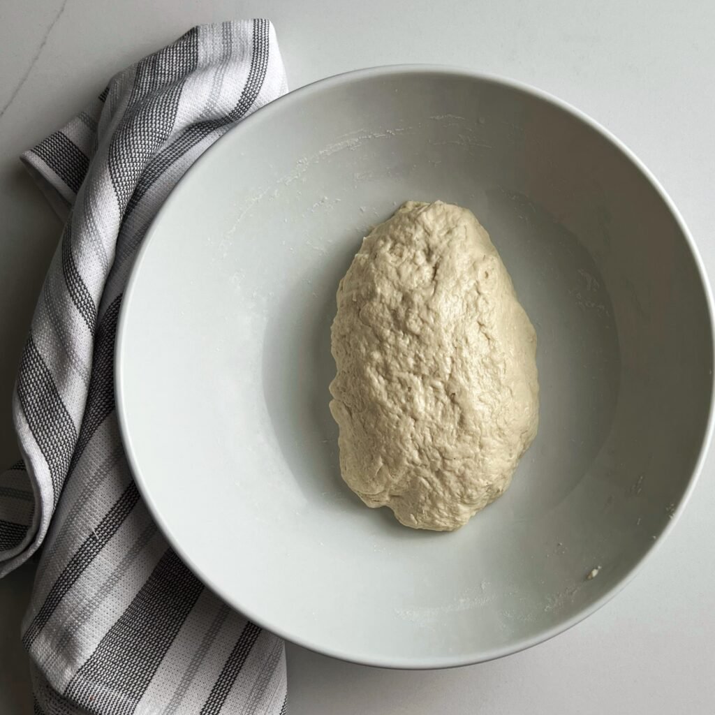 Resting potato roti dough