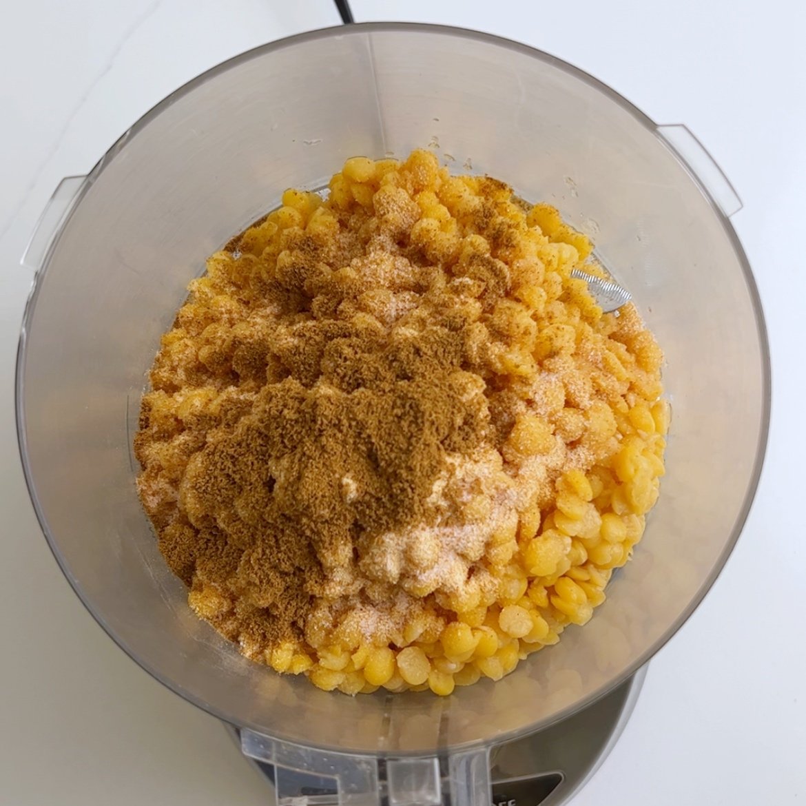 pea mixture in a food processor