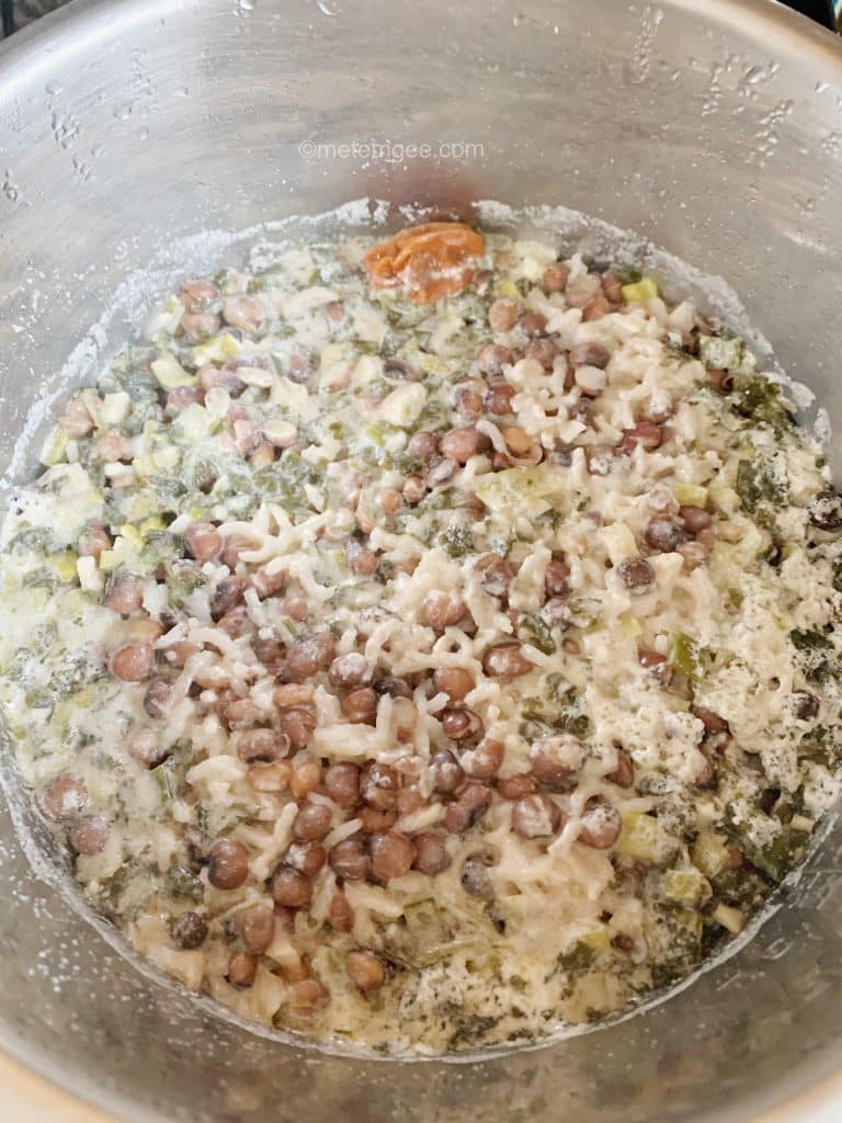 rice and peas in an instant pot