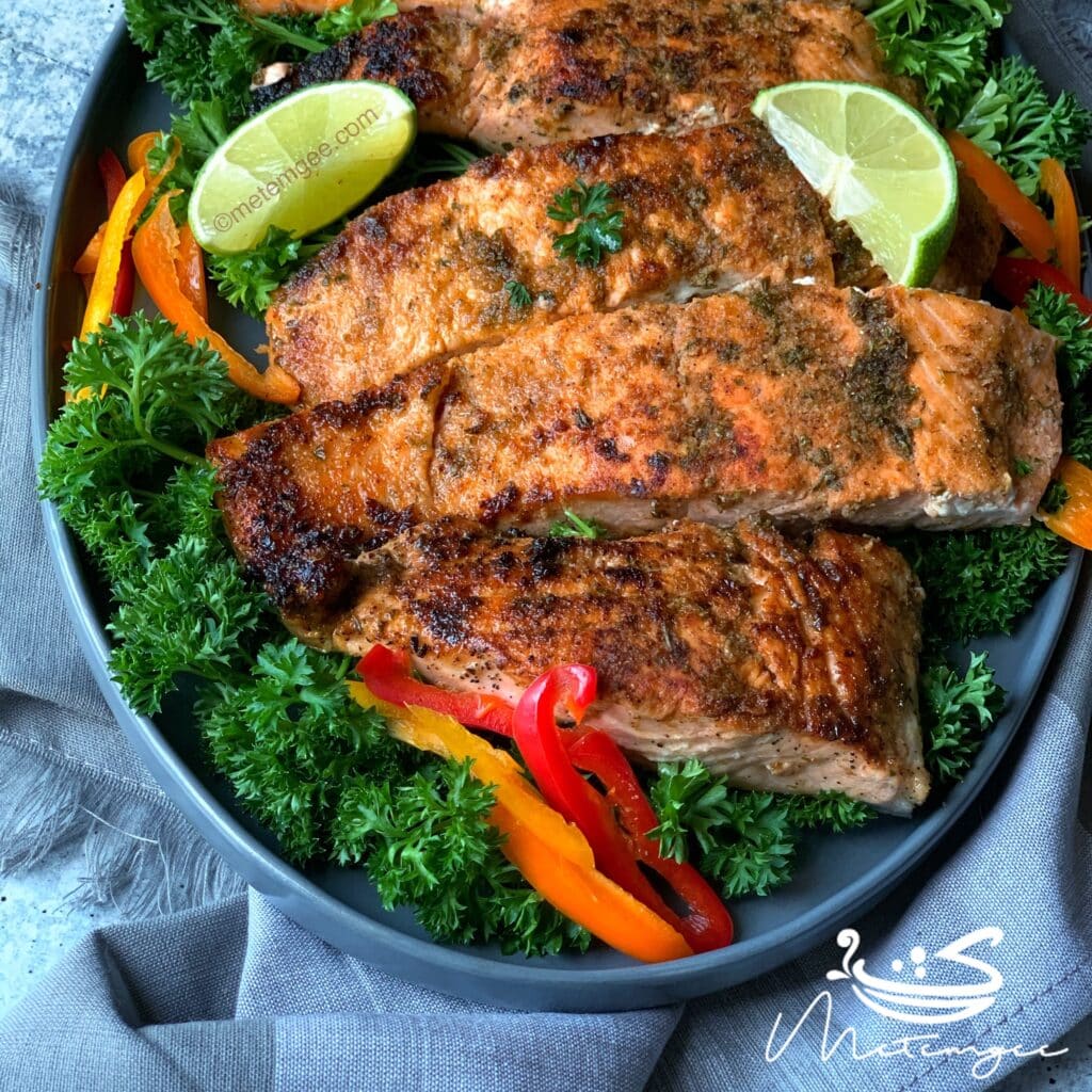 Oven Broiled Salmon - Metemgee