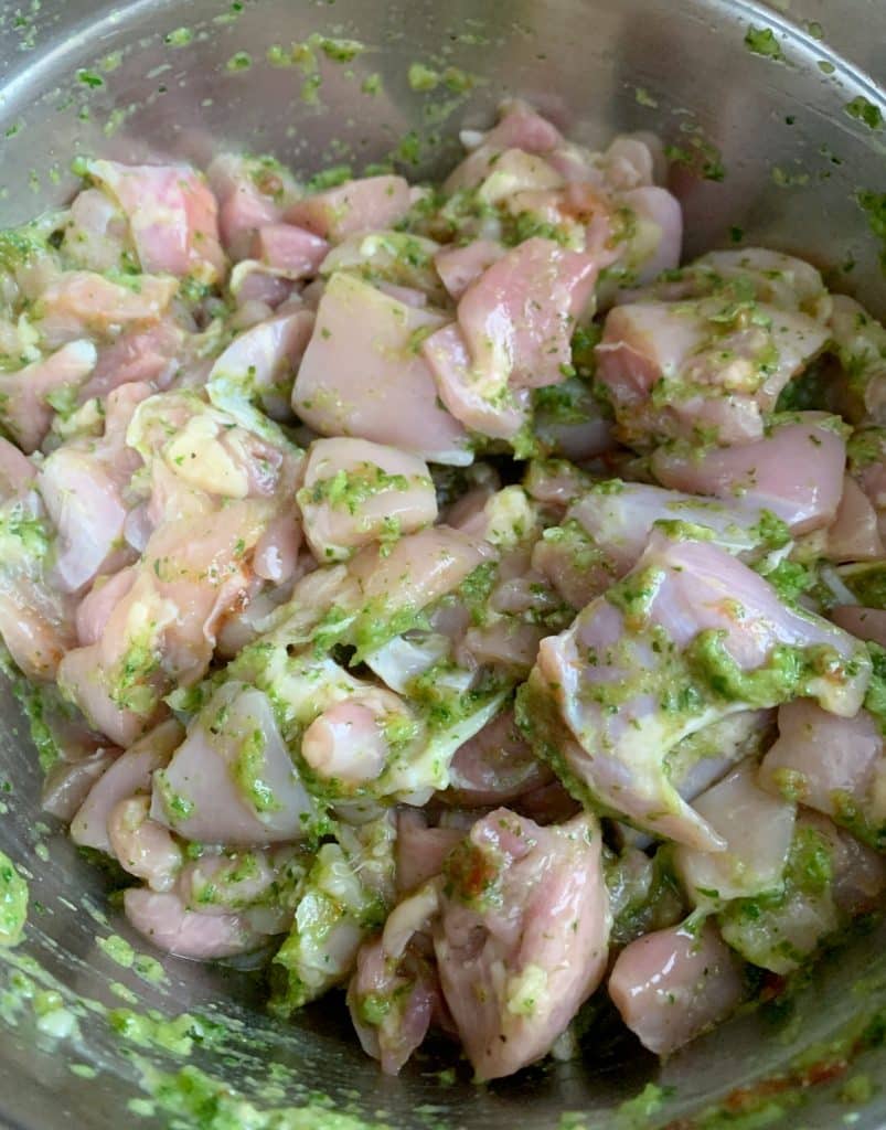 green seasoning marinated chicken thighs