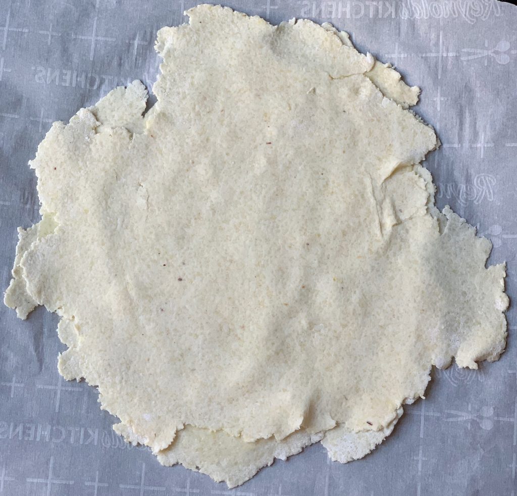 two slices of roti dough on top of each other