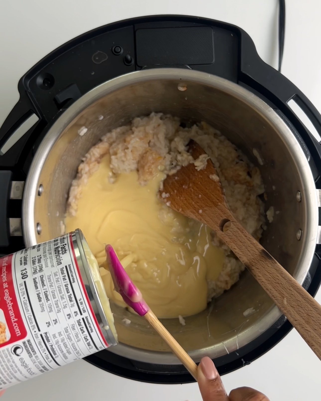 Adding condensed milk to instant pot kheer