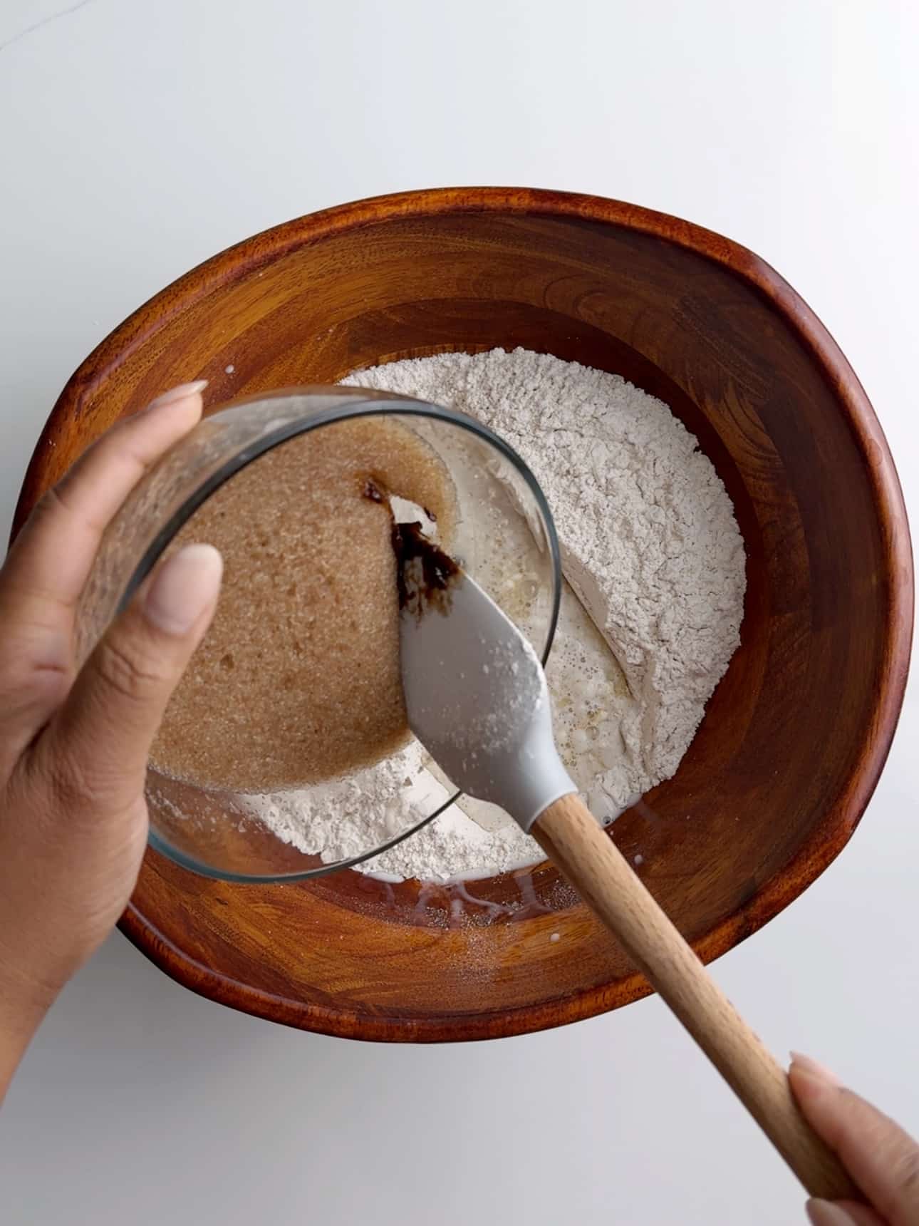 Adding psyllium gel to the dry ingredients for gluten free hot cross buns