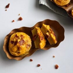 egg bites in a paper tray